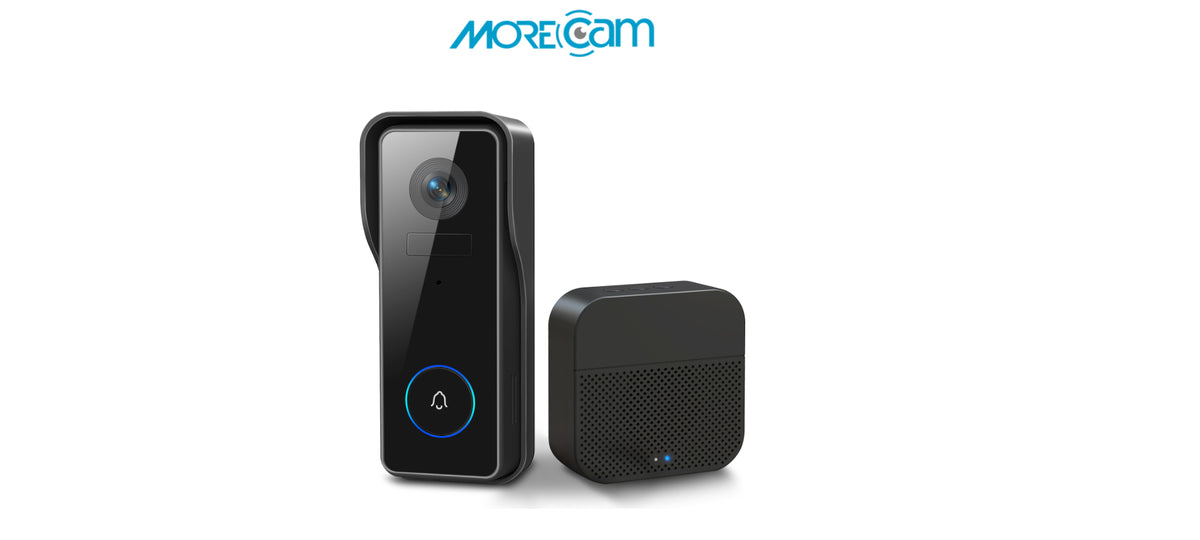 Morecam J1 Wireless Video Doorbell Camera WiFi (6700 mAH, 1080P)