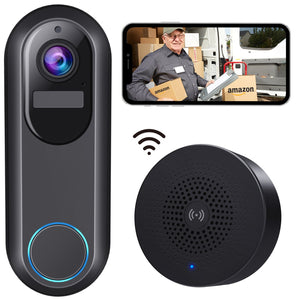 Morecam J2 Wireless Doorbell Camera with Wireless Chime, 1080P HD, 2-Way Audio