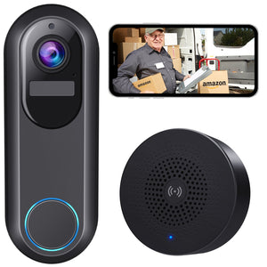 Morecam J2 Wireless Doorbell Camera with Wireless Chime, 1080P HD, 2-Way Audio